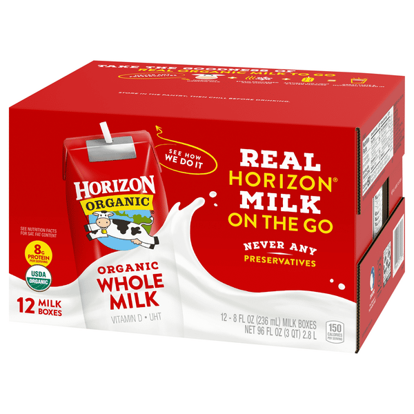 Horizon Organic Whole Milk 12-8 fl. oz. Boxes | Hy-Vee Aisles
