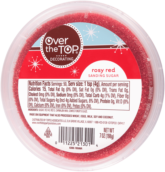 Over the Top Rosy Red Sanding Sugar | Hy-Vee Aisles Online Grocery