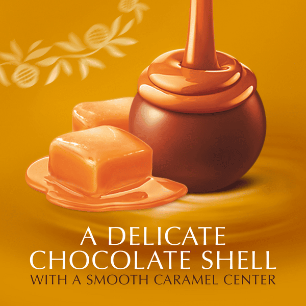 Lindt LINDOR Caramel Milk Chocolate Candy Truffles, Chocolates