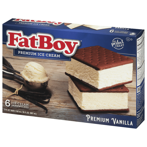 FatBoy Ice Cream Sandwich 6-5 Fl Oz | Hy-Vee Aisles Online Grocery