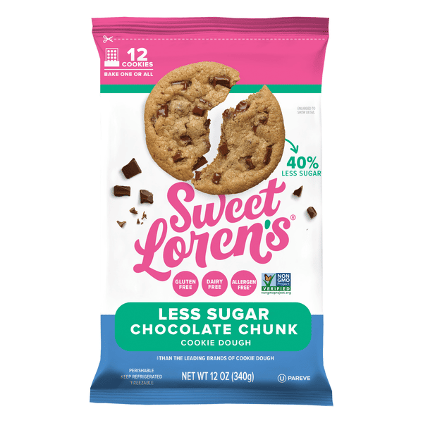 Sweet Loren's Less Sugar Chocolate Chunk Cookie Dough, 12 count
