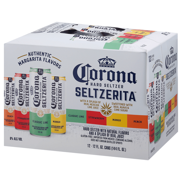 Corona Hard Seltzer Seltzerita Variety Pack Gluten Free, 12 Pack