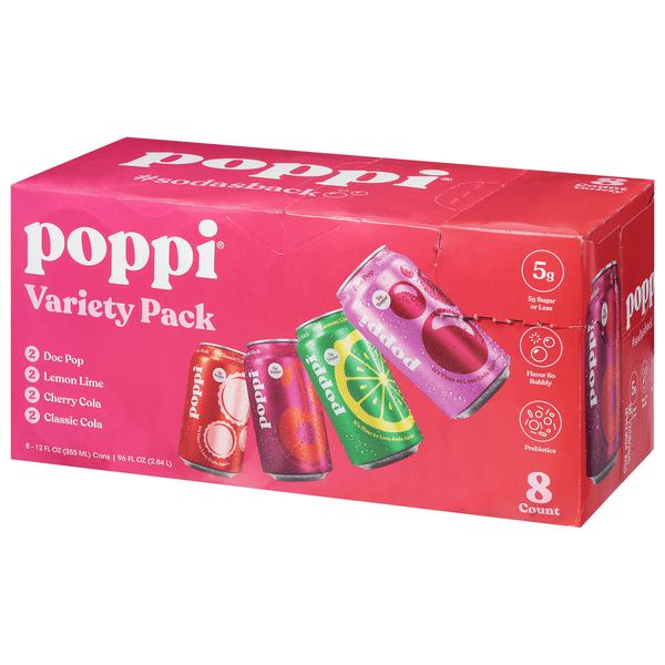 Poppi Prebiotic Soda, Variety Pack, 8Pk | Hy-Vee Aisles Online