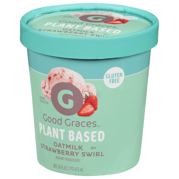 Good Graces Plant Based Oatmilk Strawberry Swirl Non-Dairy Frozen