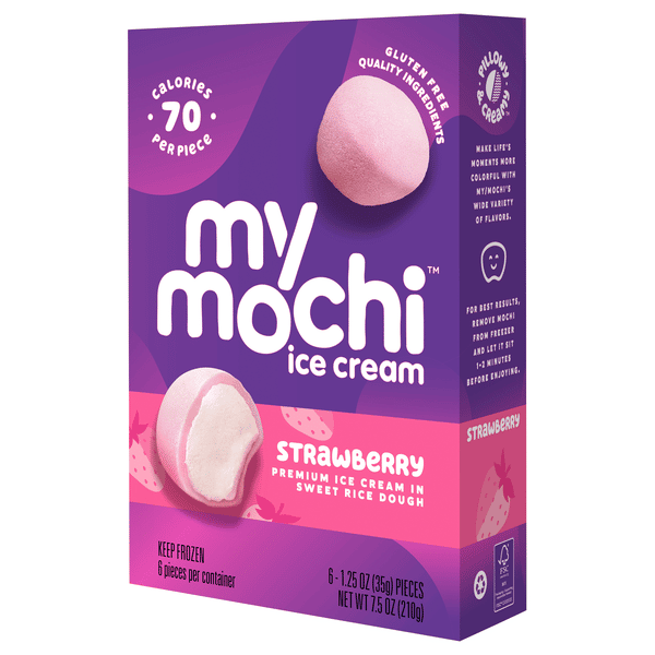 My/Mo Mochi Ice Cream Ripe Strawberry 6 - 1.5 Oz Pieces | Hy-Vee