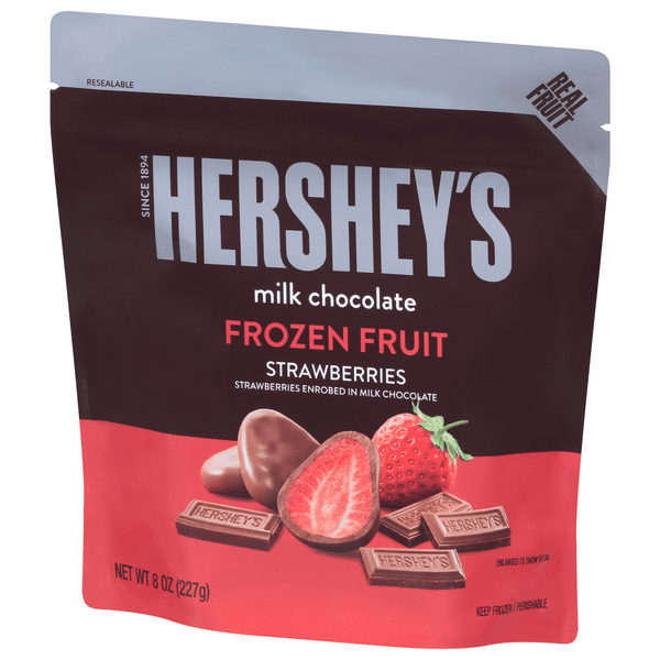 Hershey's Frozen Fruit Milk Chocolate Strawberries | Hy-Vee Aisles