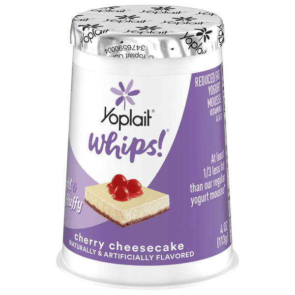 Yoplait Whips! Cherry Cheesecake Flavored Lowfat Yogurt Mousse