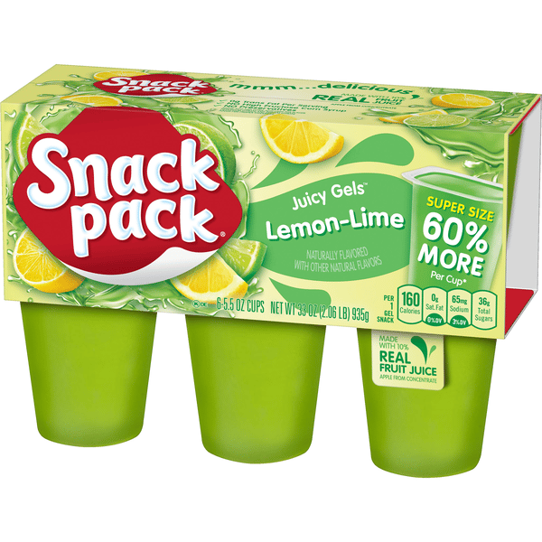 Snack Pack Lemon Lime Flavored Juicy Gels | Hy-Vee Aisles Online