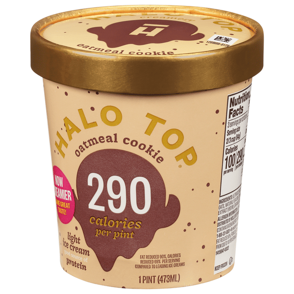 Halo Top Oatmeal Cookie Light Ice Cream Pint | Hy-Vee Aisles