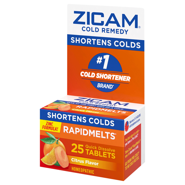 Zicam Cold Remedy Rapidmelts Quick Dissolve Tablets Citrus Flavor