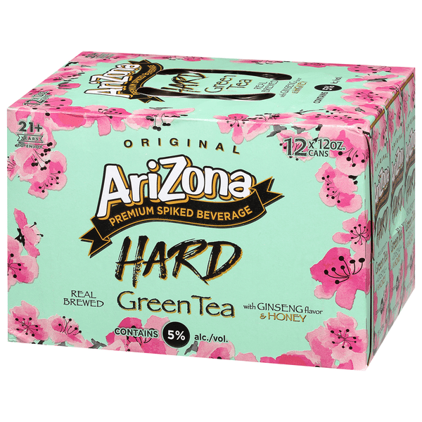 AriZona Hard Green Tea 12pk | Hy-Vee Aisles Online Grocery Shopping