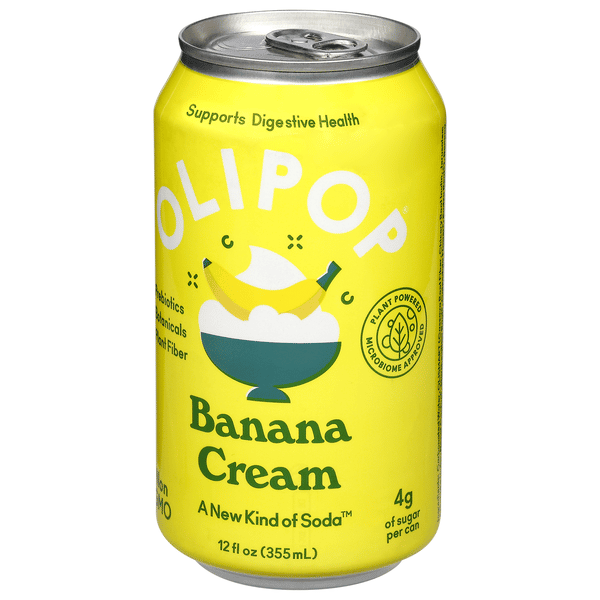 Olipop Banana Cream Soda | Hy-Vee Aisles Online Grocery Shopping