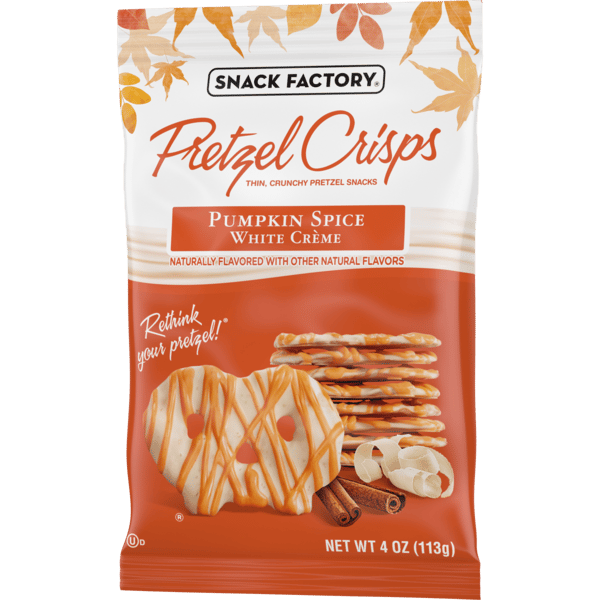 Snack Factory Pretzel Crisps Pumpkin Spice White Crème | Hy-Vee
