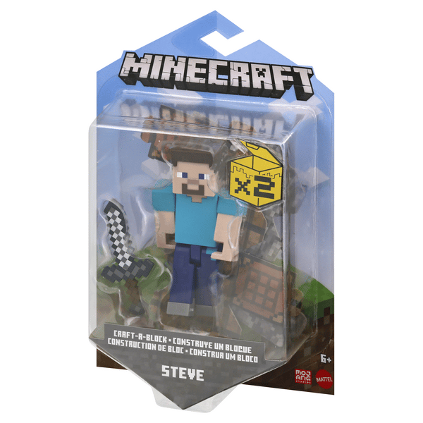 展示のみ 美品　完売 CITIZENS Of HUMANITY STEVE Mattel Minecraft Craft-A-Block, Steve 6+ | Hy-Vee Aisles Online