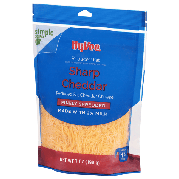 Hy-Vee Finely Shredded 2% Milk Reduced Fat Sharp Cheddar Cheese