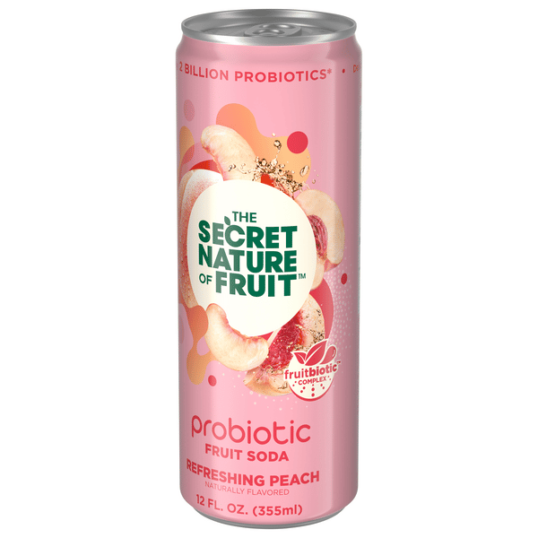 The Secret Nature of Fruit Probiotic Refreshing Peach Fruit Soda
