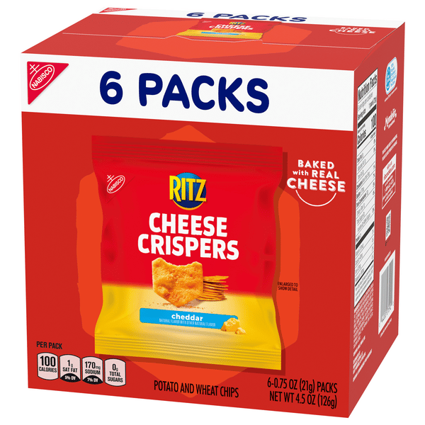 Nabisco Ritz Cheddar Cheese Crispers 6-0.75 oz | Hy-Vee Aisles