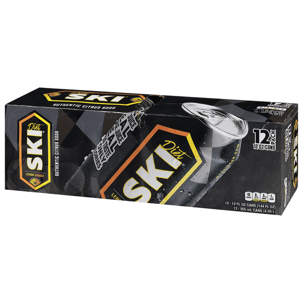 Ski Diet Lemon Orange Soda 12 - 12 fl oz Cans | Hy-Vee Aisles