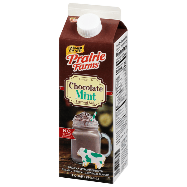 Prairie Farms Chocolate Mint Flavored Milk 1 qt Carton | Hy-Vee