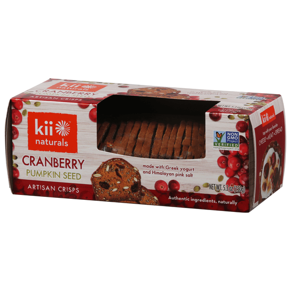 Kii Naturals Pumpkin Seed Cranberry Artisan Crisps 5.3 oz | Hy-Vee
