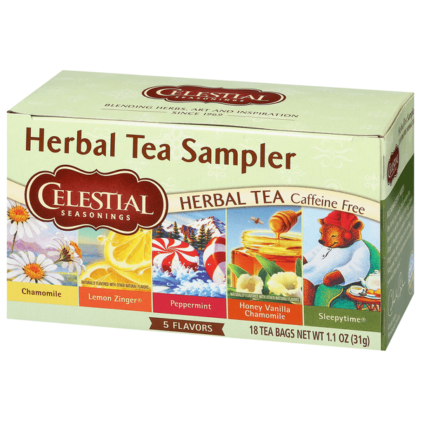 Celestial Seasonings Caffeine Free Herbal Tea Sampler Tea Bags