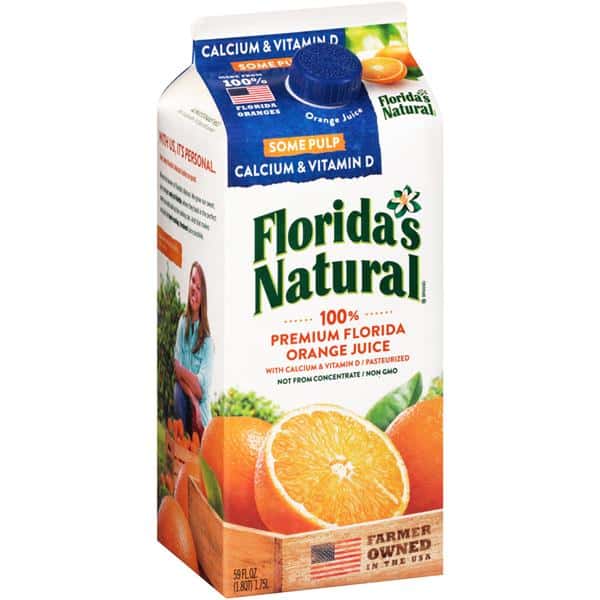Florida's Natural 100% Pure with Calcium & Vitamin D Orange Juice