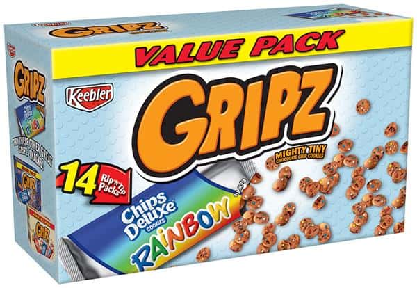 Keebler Gripz Chips Deluxe Rainbow Cookies 14-0.9 oz. Packs | Hy