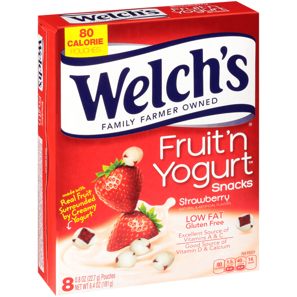Welch's Strawberry Fruit 'n Yogurt Snacks 8-0.8 oz Pouches | Hy