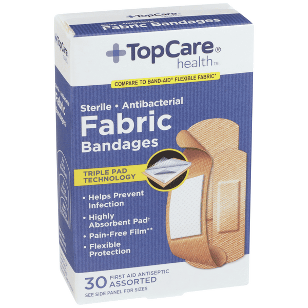 Top Care Antibacterial Fabric Bandages, 10 Each - ShopRite