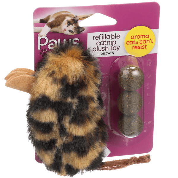 Paws Happy Life Refillable Mouse Catnip Plush Toy for Cats | Hy