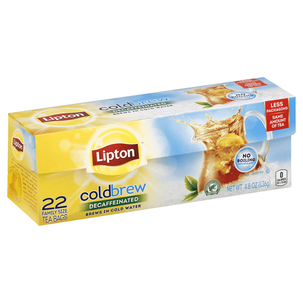Lipton Cold Brew Decaffeinated - 22Ct Family Size Bags | Hy-Vee