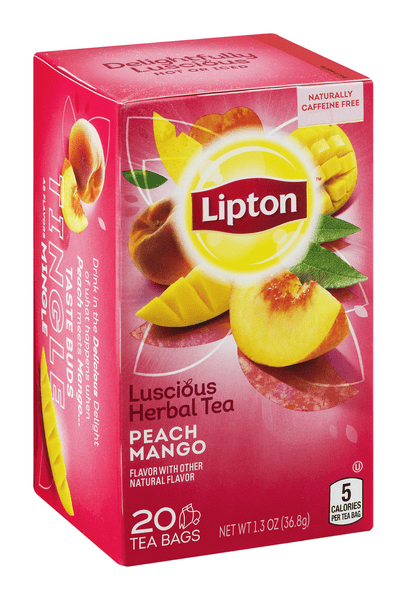 Lipton Luscious Herbal Tea, Peach Mango | Hy-Vee Aisles Online