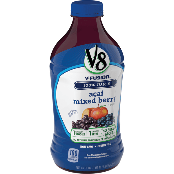 V8 V-Fusion Acai Mixed Berry 100% Vegetable & Fruit Juice | Hy-Vee