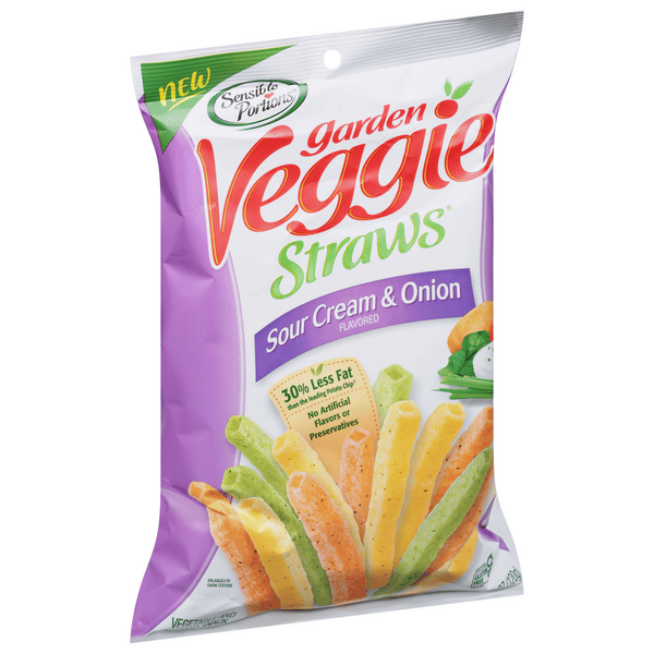 Sensible Portions Gargen Veggie Straws, Sour Cream & Onion | Hy