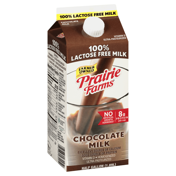 Prairie Farms 100% Lactose Free Chocolate Chocolate Milk 0.5 gl