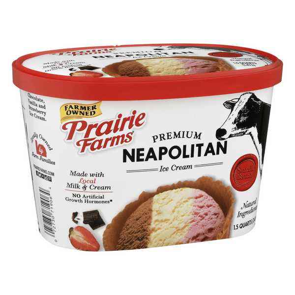 Prairie Farms Premium Neapolitan Ice Cream 1.5 qt | Hy-Vee Aisles