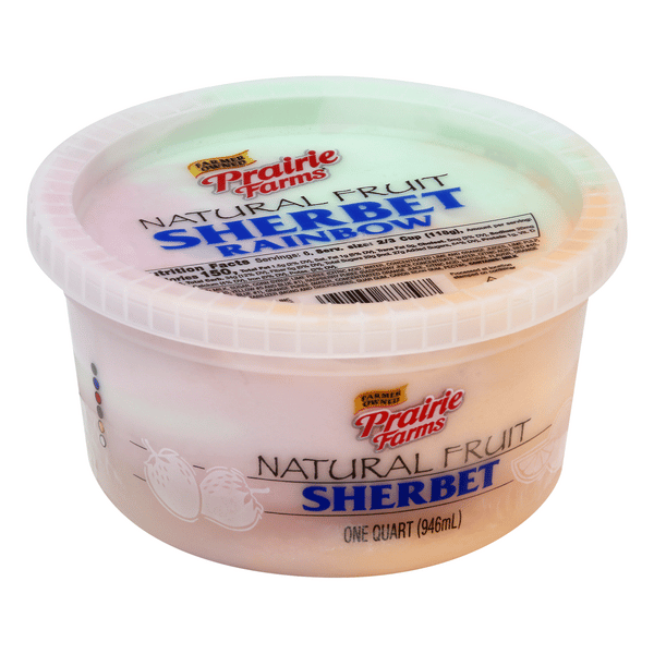 Prairie Farms Natural Fruit Rainbow Sherbet 1 qt | Hy-Vee Aisles