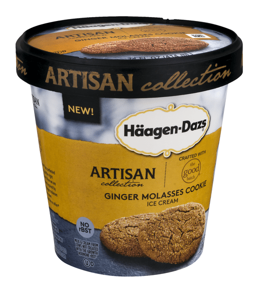 Haagen-Dazs Artisan Collection Ice Cream Ginger Molasses Cookie