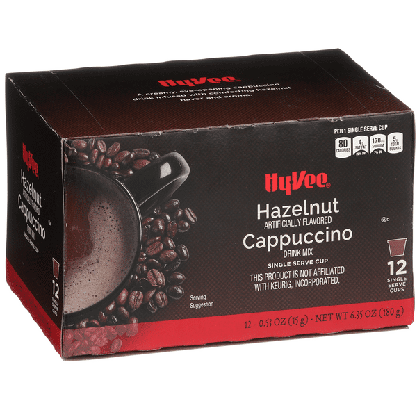 Hy-Vee Hazelnut Cappuccino Single Serve Cups 12-.53 oz ea. | Hy