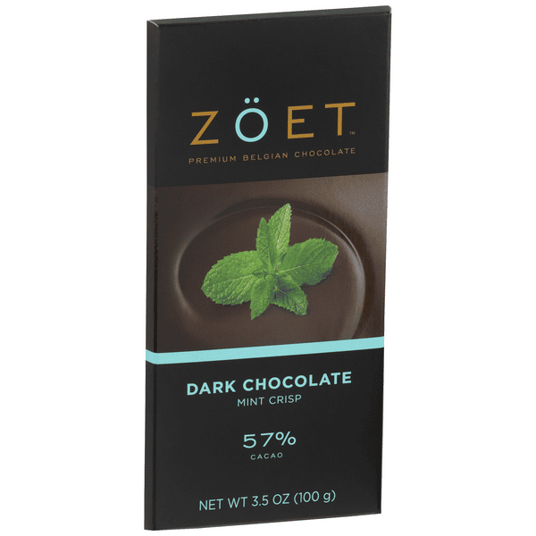 チョコド Zöet Dark Chocolate Mint Crisp 57% Cacao | Hy-Vee Aisles Online