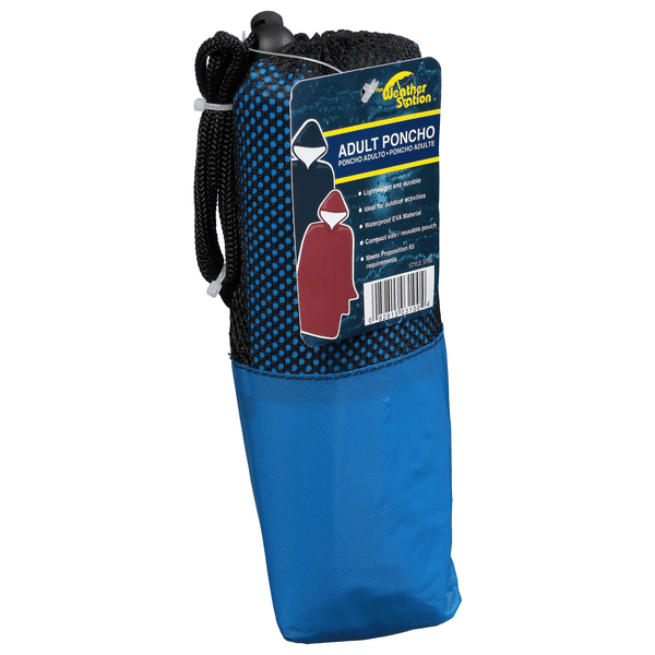 Weather Station Emergency Poncho - Clear, Lightweight, One Size Fits All