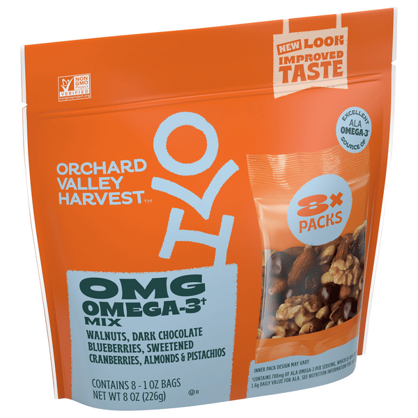 Orchard Valley Harvest OMG Omega-3 Mix, 8-1 oz Bags | Hy-Vee