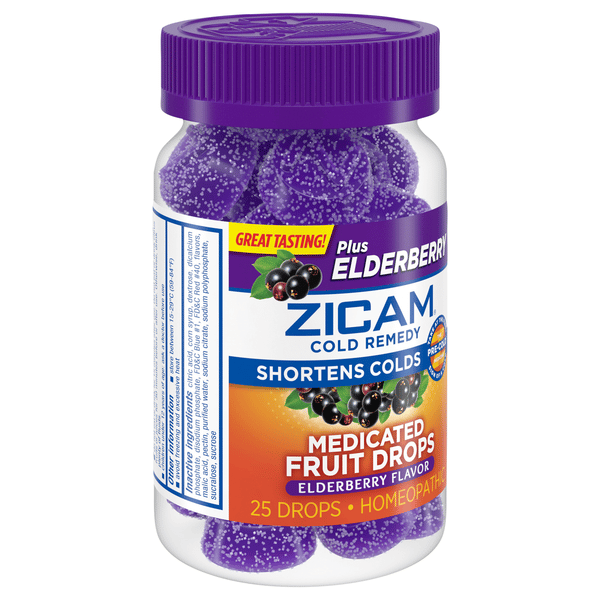 Zicam Mixed Berry Plus Elderberry Medicated Fruit Drops | Hy-Vee