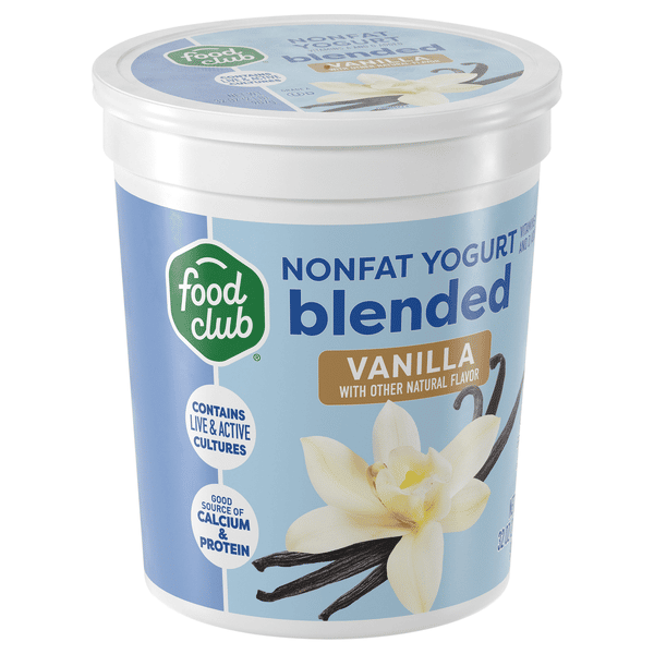 Food Club Blended Vanilla Nonfat Yogurt 32 oz | Hy-Vee Aisles