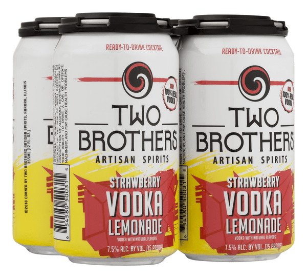Two Brothers Artisan Spirits Strawberry Vodka Lemonade 4Pk | Hy