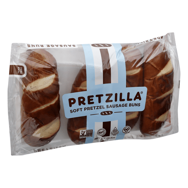 Pretzilla Sausage Buns 4Ct | Hy-Vee Aisles Online Grocery Shopping
