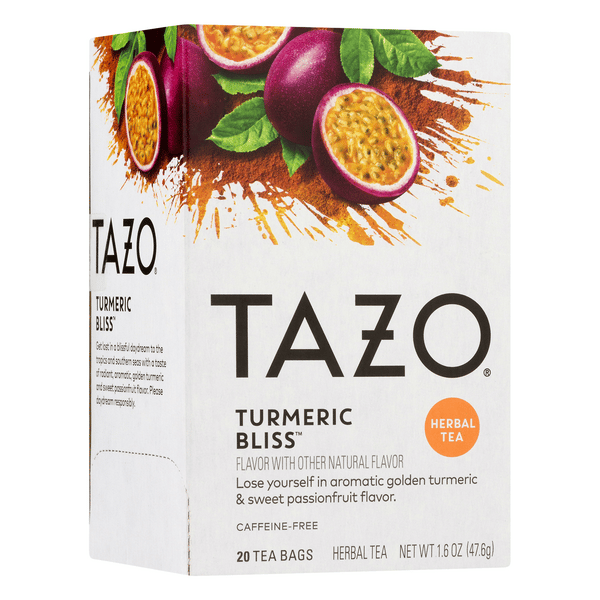 Tazo Turmeric Bliss Herbal Tea, Caffeine-Free, 20Ct Tea Bags | Hy