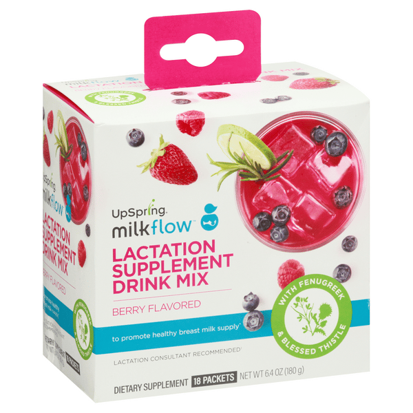 UpSpring Milkflow Berry Flavored Breastfeeding Supplement Drink