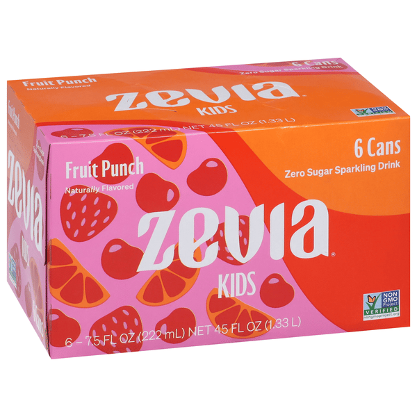 Zevia Kidz Fruit Punch Sparkling Drink 6 Pack | Hy-Vee Aisles