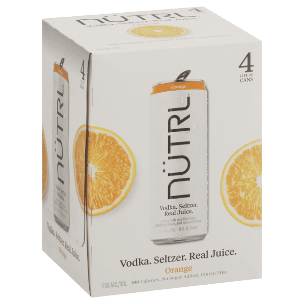 NUTRL Orange Vodka Seltzer 4Pk | Hy-Vee Aisles Online Grocery Shopping